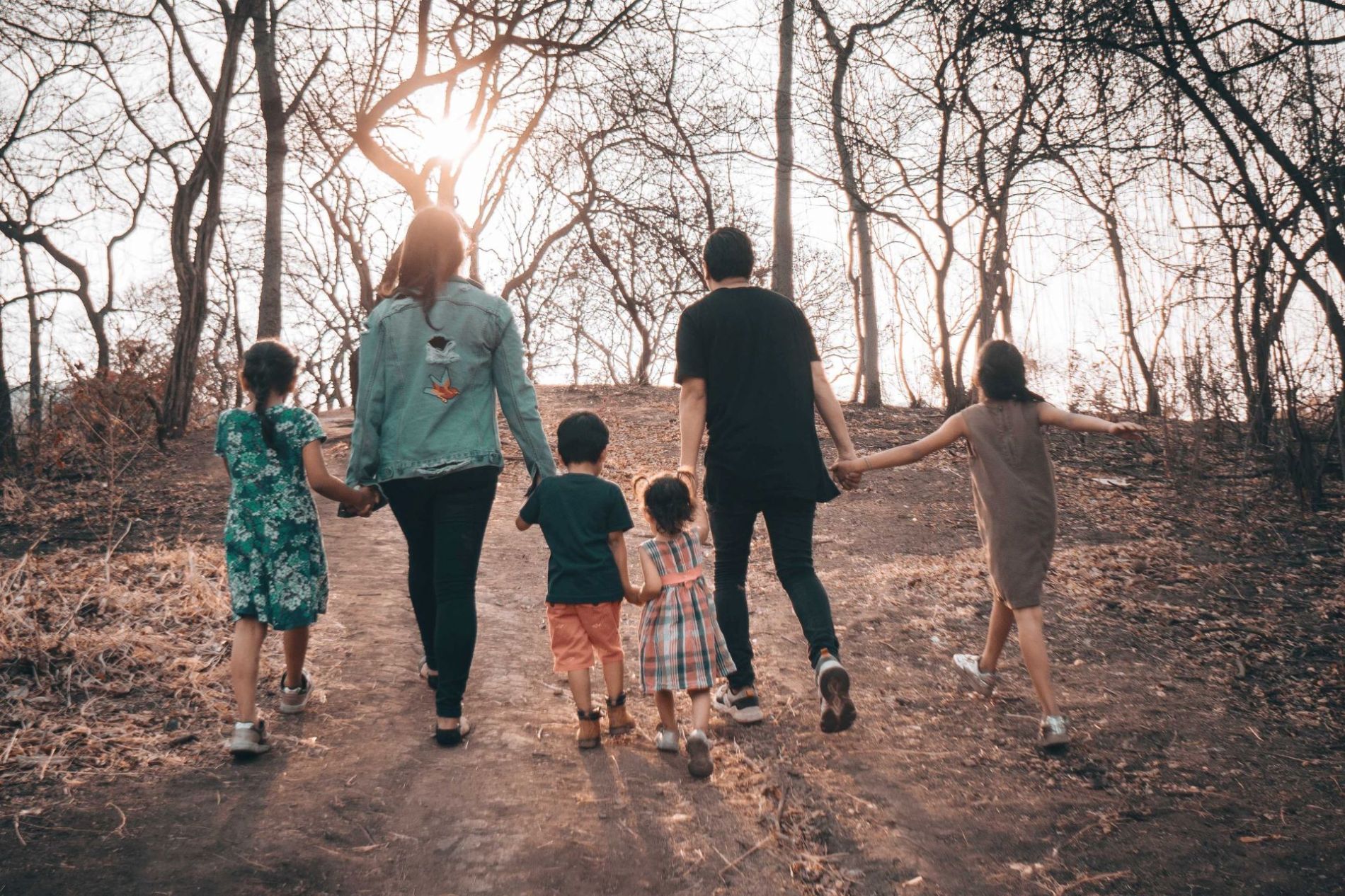 family-walking